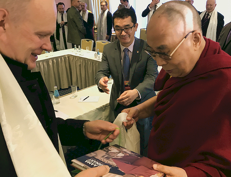 Eesti delegatsiooni kohtumine T.P. dalai-laamaga Riias 2017